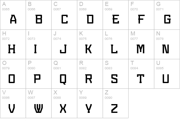 Konvexist-SmallCaps uppercase A-Z preview