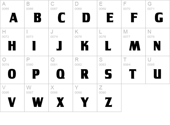 Konvoi uppercase A-Z preview