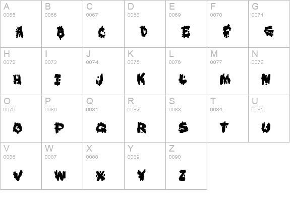 Kookaburra uppercase A-Z preview