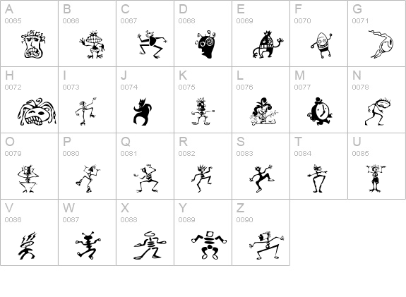 Kooksters uppercase A-Z preview