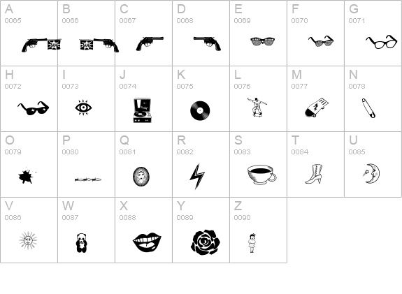 Kool Ding uppercase A-Z preview