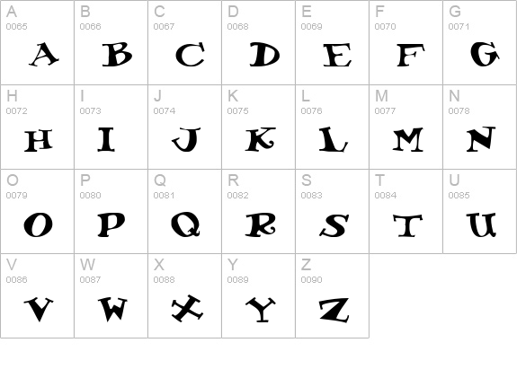KoolKapsDisplayHvy uppercase A-Z preview