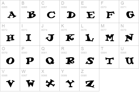 KoolKapsDisplayHvy Bold uppercase A-Z preview