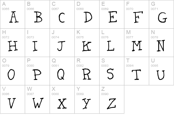 Koorear uppercase A-Z preview