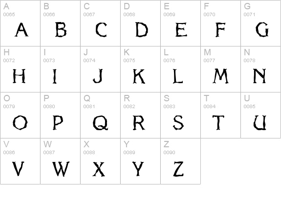 KorinthRandom-Regular uppercase A-Z preview