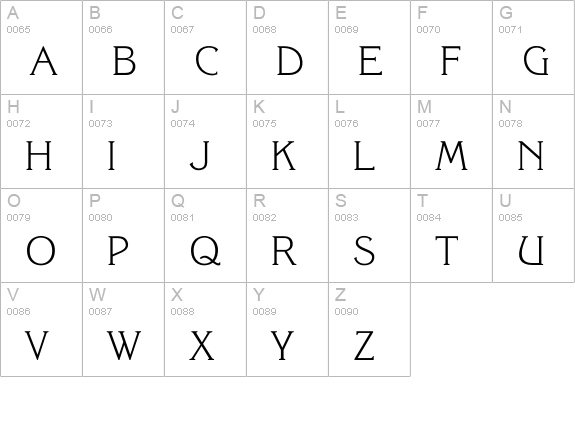 Korixth Xlight uppercase A-Z preview