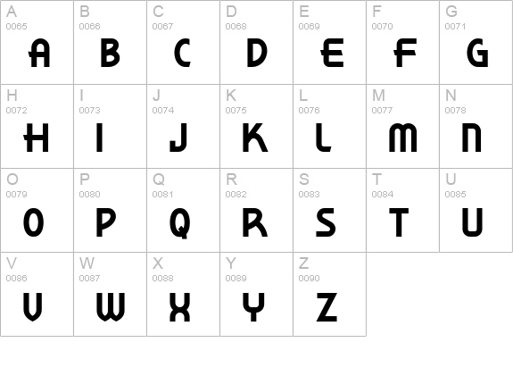 Korner Deli NF uppercase A-Z preview
