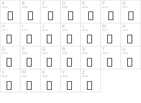 Korong uppercase A-Z preview