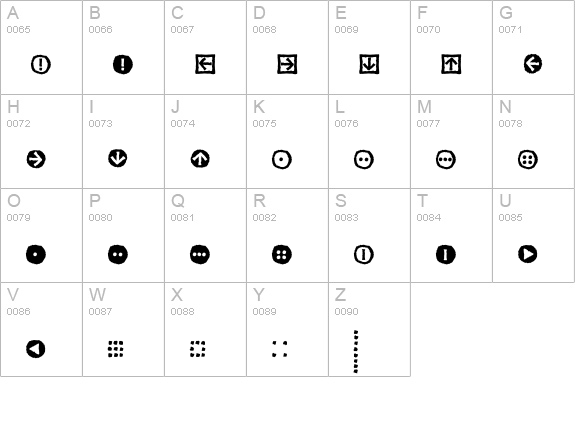 Kosmik-Glyphs uppercase A-Z preview