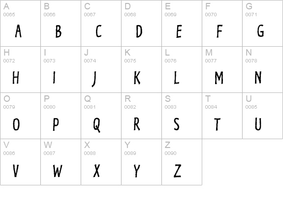 Kosmik-PlainOne uppercase A-Z preview