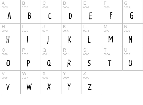 Kosmik-PlainThree uppercase A-Z preview