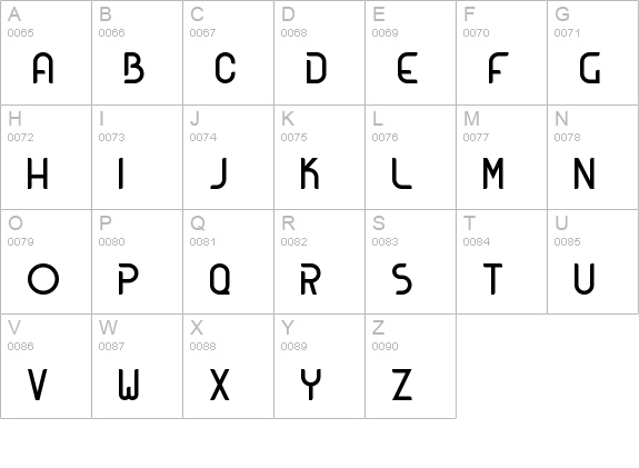 Kosova uppercase A-Z preview