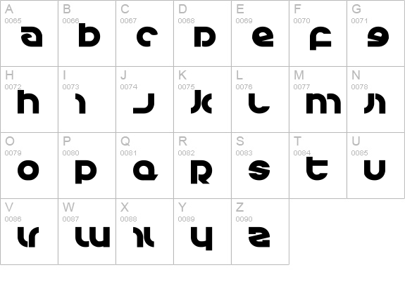 Kovacs uppercase A-Z preview