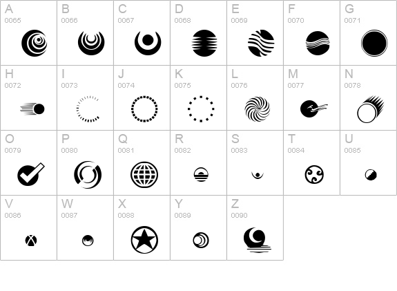 KR A Round uppercase A-Z preview