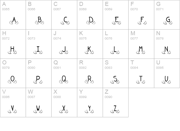KR All Cracked Up uppercase A-Z preview