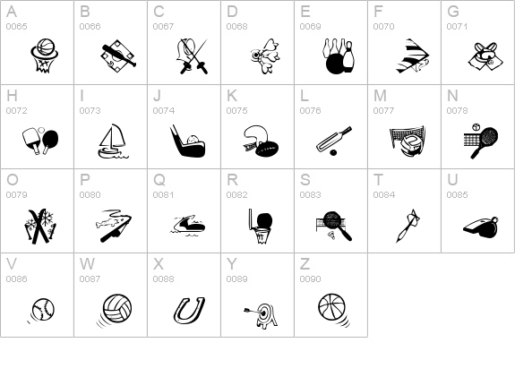 KR All Sport uppercase A-Z preview
