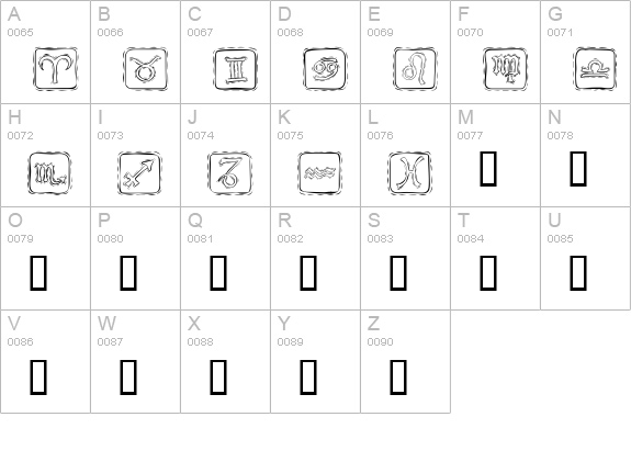KR Astro 1 uppercase A-Z preview