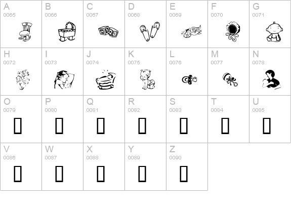 KR Baby Love uppercase A-Z preview