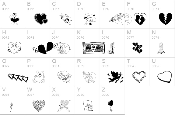 KR Belated Valentine uppercase A-Z preview