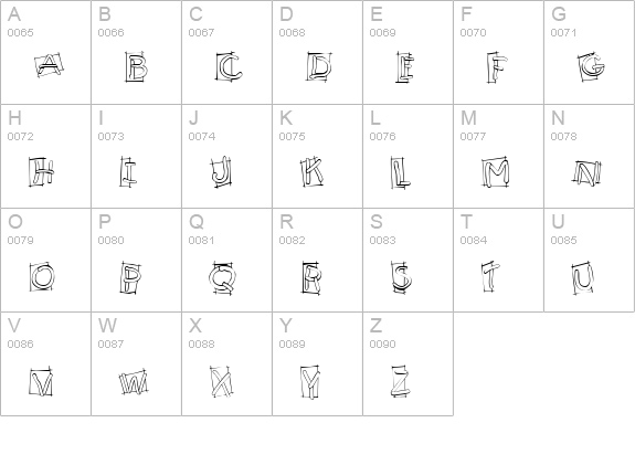 KR Boxy uppercase A-Z preview