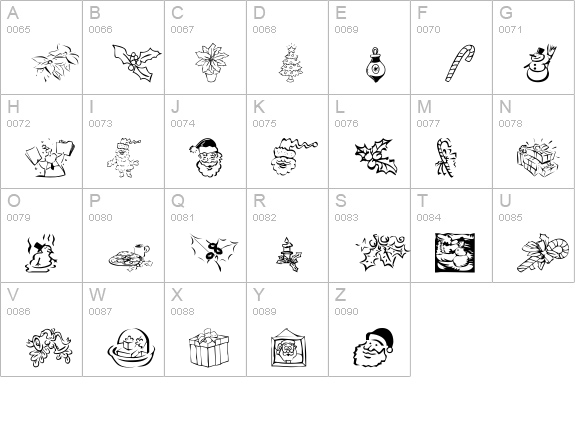 KR Christmas Dings 2004 Five uppercase A-Z preview