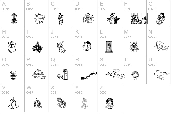 KR Christmas Dings 2004 Three uppercase A-Z preview