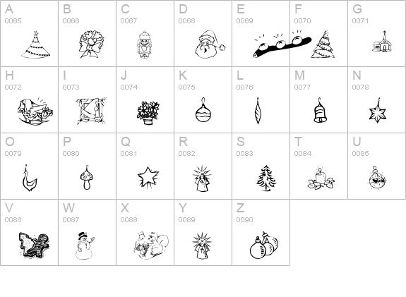 KR Christmas Dings 2004 Two uppercase A-Z preview