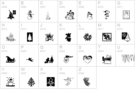 KR Christmas Time uppercase A-Z preview