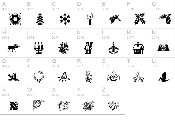 KR Christmas Time 2 uppercase A-Z preview