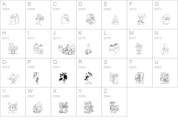 KR Color Me Christmas 2002 uppercase A-Z preview