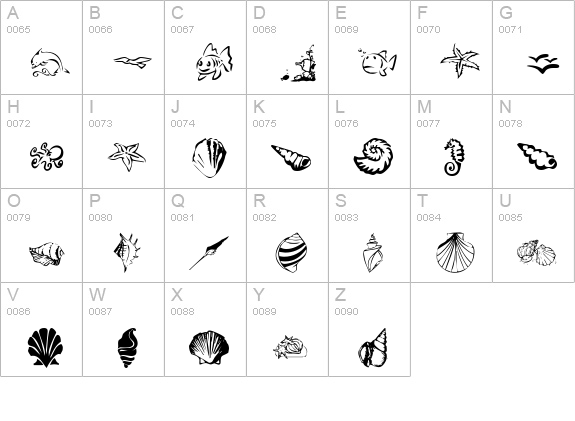KR Down By The Sea uppercase A-Z preview