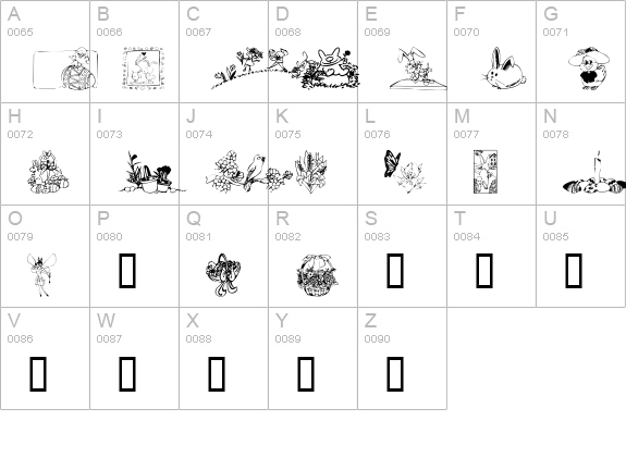 KR Easter 2002 uppercase A-Z preview