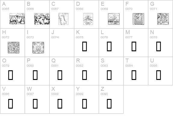 KR Easter Squares uppercase A-Z preview