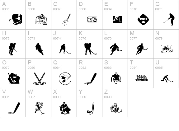 KR Hockey Dings uppercase A-Z preview