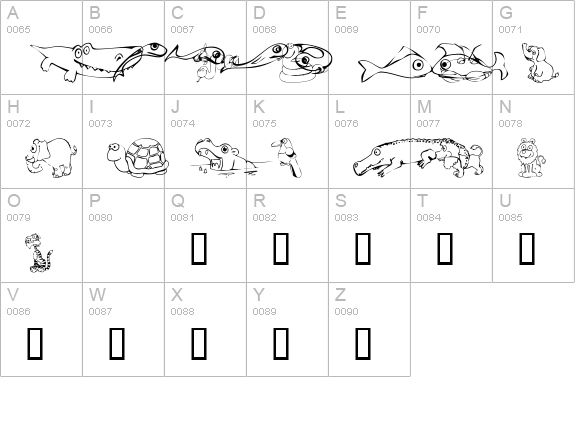 KR Jungle Scraps uppercase A-Z preview