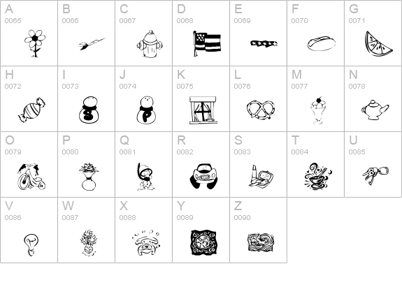 KR Katlings Three uppercase A-Z preview
