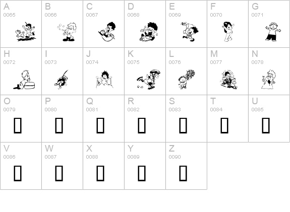 KR Kidlets uppercase A-Z preview