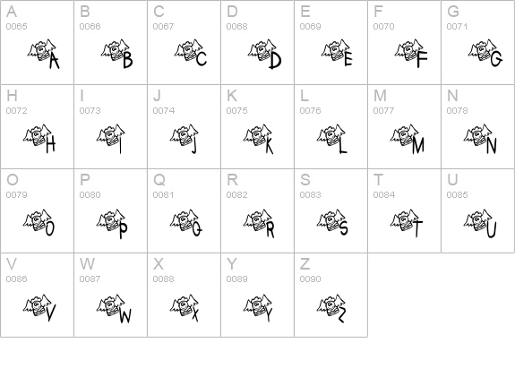 KR Lil Angel uppercase A-Z preview