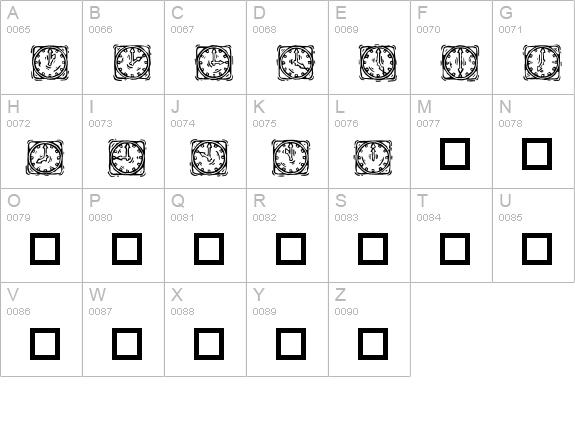 KR Lotsa Time Dings uppercase A-Z preview