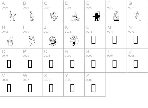 KR RPG uppercase A-Z preview