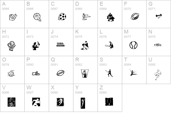 KR Sports Dings uppercase A-Z preview
