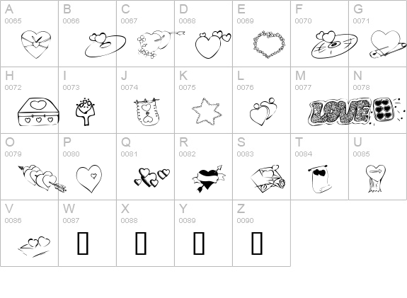 KR Valentines 2006 Seven uppercase A-Z preview