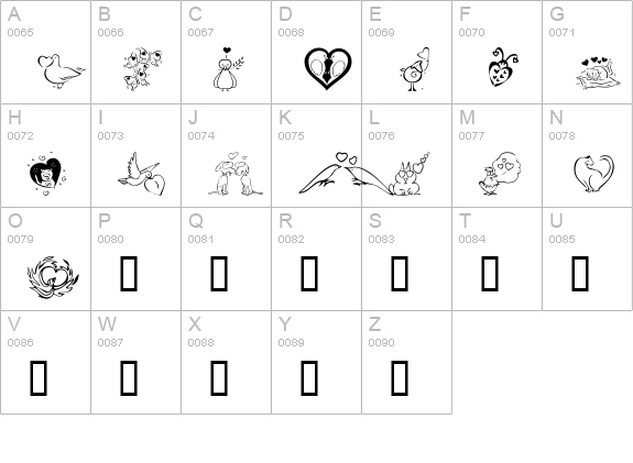 KR Valentines 2006 Three uppercase A-Z preview