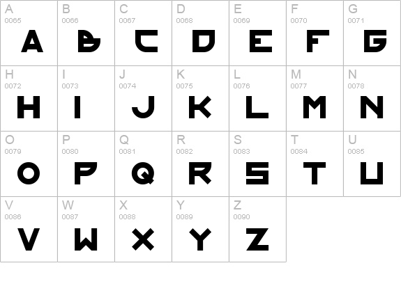 KraftUndStil uppercase A-Z preview