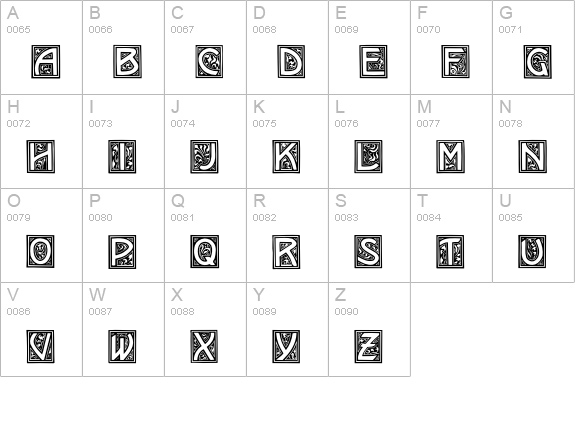 Kramer uppercase A-Z preview