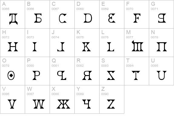 Kremlin uppercase A-Z preview