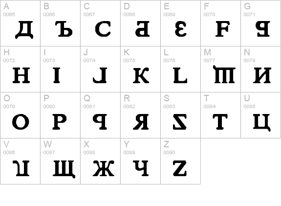 Kremlin Comrade uppercase A-Z preview