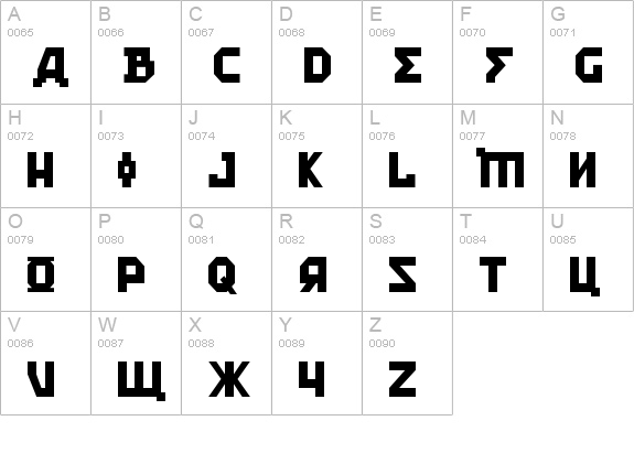 Kremlin Kommisar uppercase A-Z preview