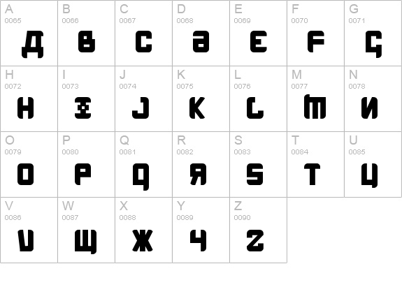 Kremlin Menshevik Bold uppercase A-Z preview