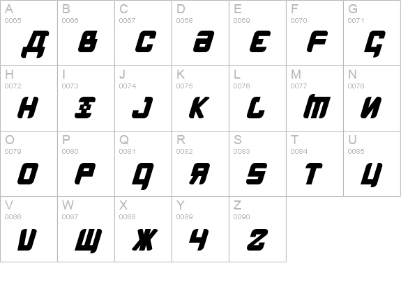 Kremlin Menshevik Bold Italic uppercase A-Z preview